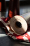 GURKEN SALT AND PEPPER MILL LARGE, DARK RED/BROWN
