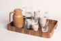 HANNA TRAY LARGE, DARK BROWN