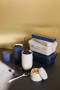TED THERMAL YOGHURT MUG WITH SPOON, BLUE