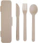 TINA TO GO CUTLERY SET, BEIGE