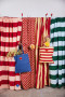 SHOPPING BAG LOVE, RED/SAND