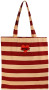 SHOPPING BAG LOVE, RED/SAND