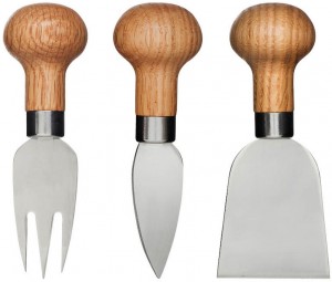 Oak cheese set, 3 pcs