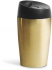 CAR MUG WITH LOCK BUTTON, GOLD 24CL