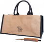 KARL-JOHAN BAG WITH MUSHROOM KNIFE, BEIGE/BLACK