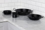 DORIS ENAMEL PAN MEDIUM, BLACK