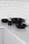 DORIS ENAMEL PAN MEDIUM, BLACK