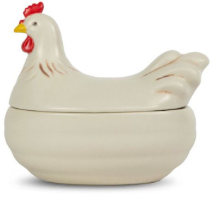 ELLEN EGG HEN, OFF WHITE