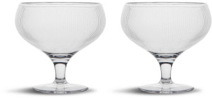 BILLI COUPE GLASS, 2-PCS, CLEAR