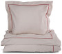 CARL DUVET COVER SET, BEIGE/BORDEAUX