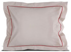 CARL PILLOW CASE, BEIGE/BORDEAUX