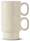 COFFEE & MORE COFFEE MUG, 2-PCS, BEIGE