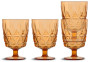 PICNIC JUNI GLASS, 4-PCS, AMBER