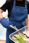 ARON DENIM APRON, BLUE