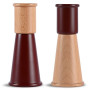 GURKEN SALT AND PEPPER MILL SMALL, 2-PCS, DARK RED/BROWN