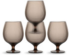BILLIE BEER GLASS RPET,4-PCS BROWN