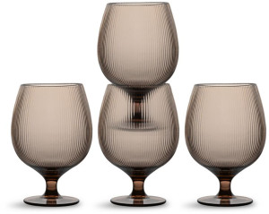 BILLIE BEER GLASS RPET,4-PCS BROWN