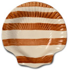 Talerz AROMA Stripe, jasnobrązowy/biały