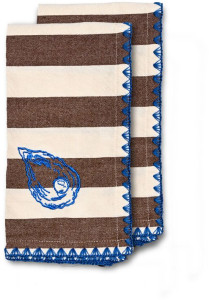 KITCHEN TOWEL BUBBA OYSTER 2PCS/SET, BROWN