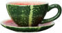 CUP AND PLATE WATERMELON