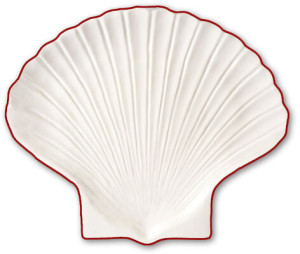 PLATE SHELL LINE S, WHITE/RED