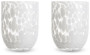 GLASS MESSY 2PCS/SET, WHITE