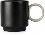 ESPRESSO CUP AND PLATE NIKI BLACK/GREY