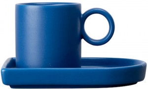 ESPRESSO CUP AND PLATE NIKI BLUE