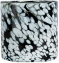 VASE/CANDLE HOLDER CALORE M, BLACK/WHITE