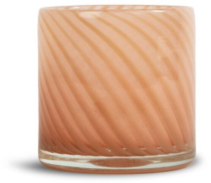 CANDLE HOLDER CALORE M, PINK/BEIGE