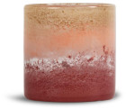 CANDLE HOLDER CALORE FADED M, PINK/BEIGE/BORDEA