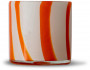 CANDLE HOLDER CALORE CURVE XS,  ORANGE/WHITE