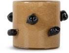 CANDLE HOLDER ARLO XS, BEIGE/BLACK