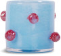 CANDLE HOLDER ARLO XS, LIGHT BLUE/BORDEAUX