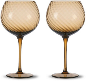 WINE GLASS OPACITY 2PCS/SET, BROWN