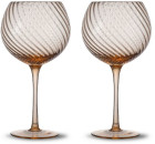 WINE GLASS OPACITY 2PCS/SET, PEACH