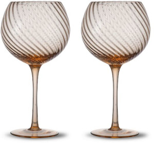 WINE GLASS OPACITY 2PCS/SET, PEACH