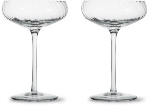 CHAMPAGNE SAUCER OPACITY 2PCS/SET, CLEAR