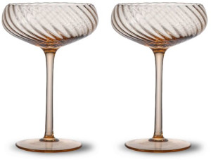 CHAMPAGNE SAUCER OPACITY 2PCS/SET, PEACH