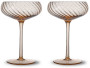 CHAMPAGNE SAUCER OPACITY 2PCS/SET, PEACH