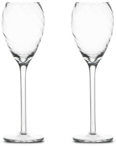 CHAMPAGNE GLASS OPACITY 2PCS/SET, CLEAR