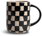 MUG LIZ CHECK, BLACK/BEIGE