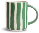 MUG LIZ STRIPE, GREEN/WHITE