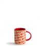 MUG LIZ BYON, RED/APRICOT