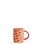 MUG LIZ BYON, RED/APRICOT