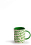 MUG LIZ, GREEN/WHITE