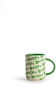 MUG LIZ, GREEN/WHITE