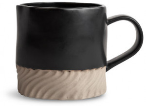 MUG SWIRL, BLACK/BEIGE