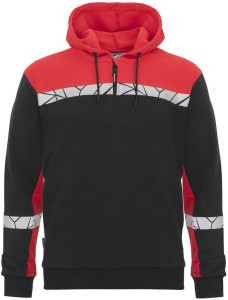 7104 Bluza 1/2 zip z kapturem